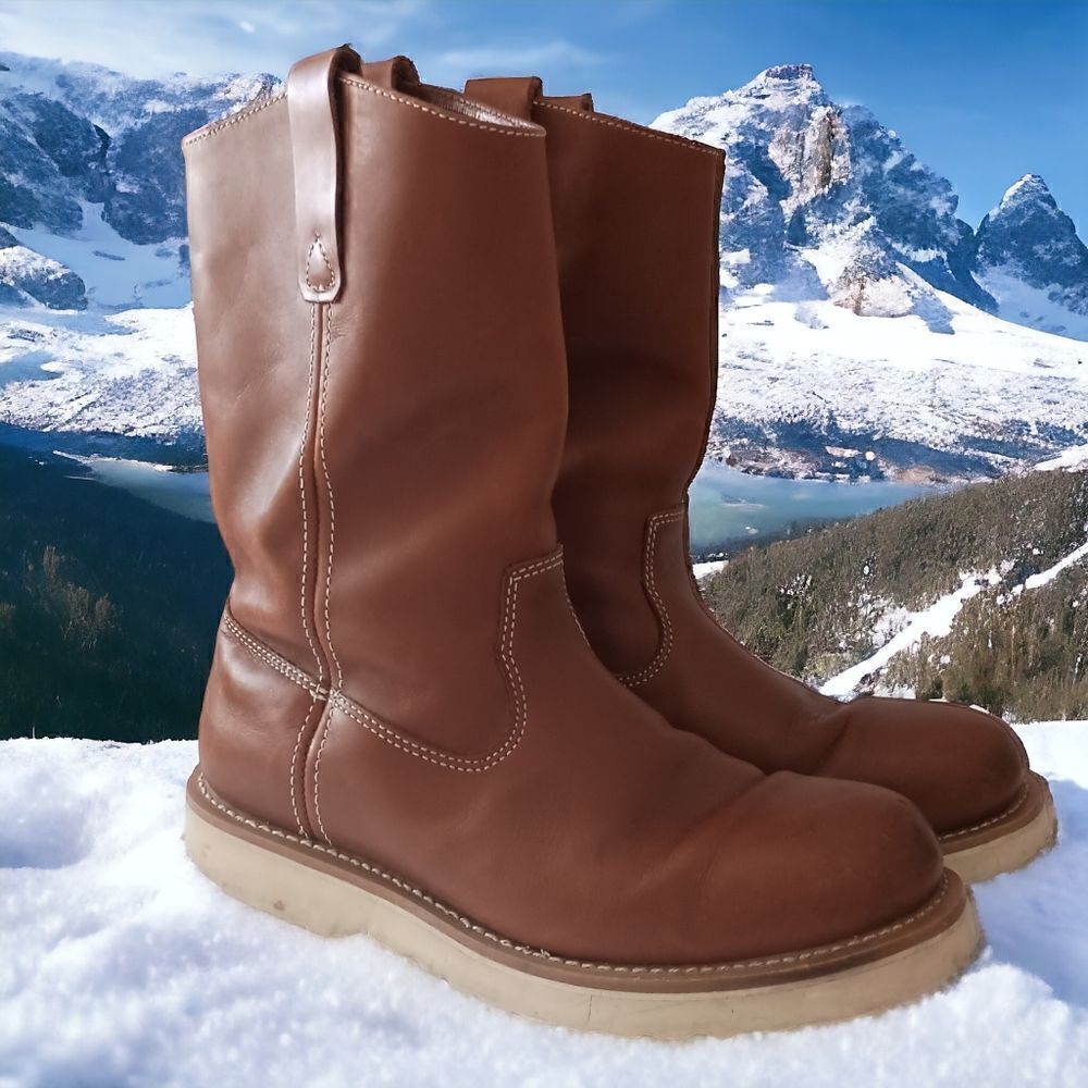 Guide Gear Wellington Mens Boots 9.5M‎ Work Wedge Leather Oil Resistant Sole